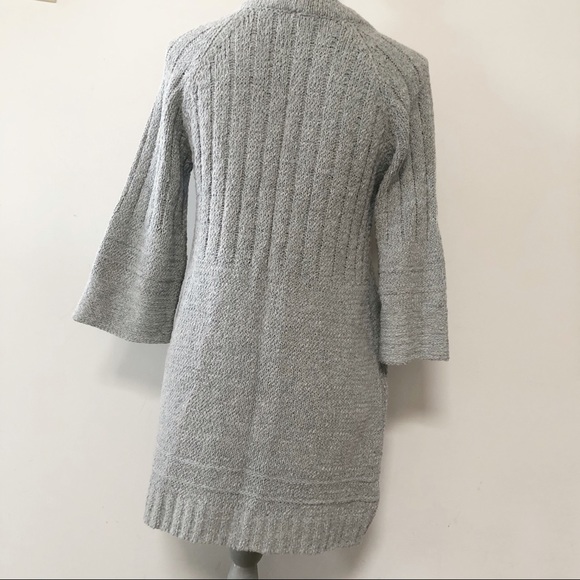 Margaret O’Leary cardigan grey blue one button longer length - Picture 3 of 6